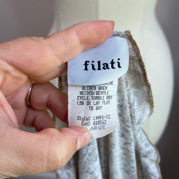 Y2K 90s Women's Cream Tan Fitted Ruffle Collar Bratz Boho Mesh Blouse Sz Large - Picture 5 of 10